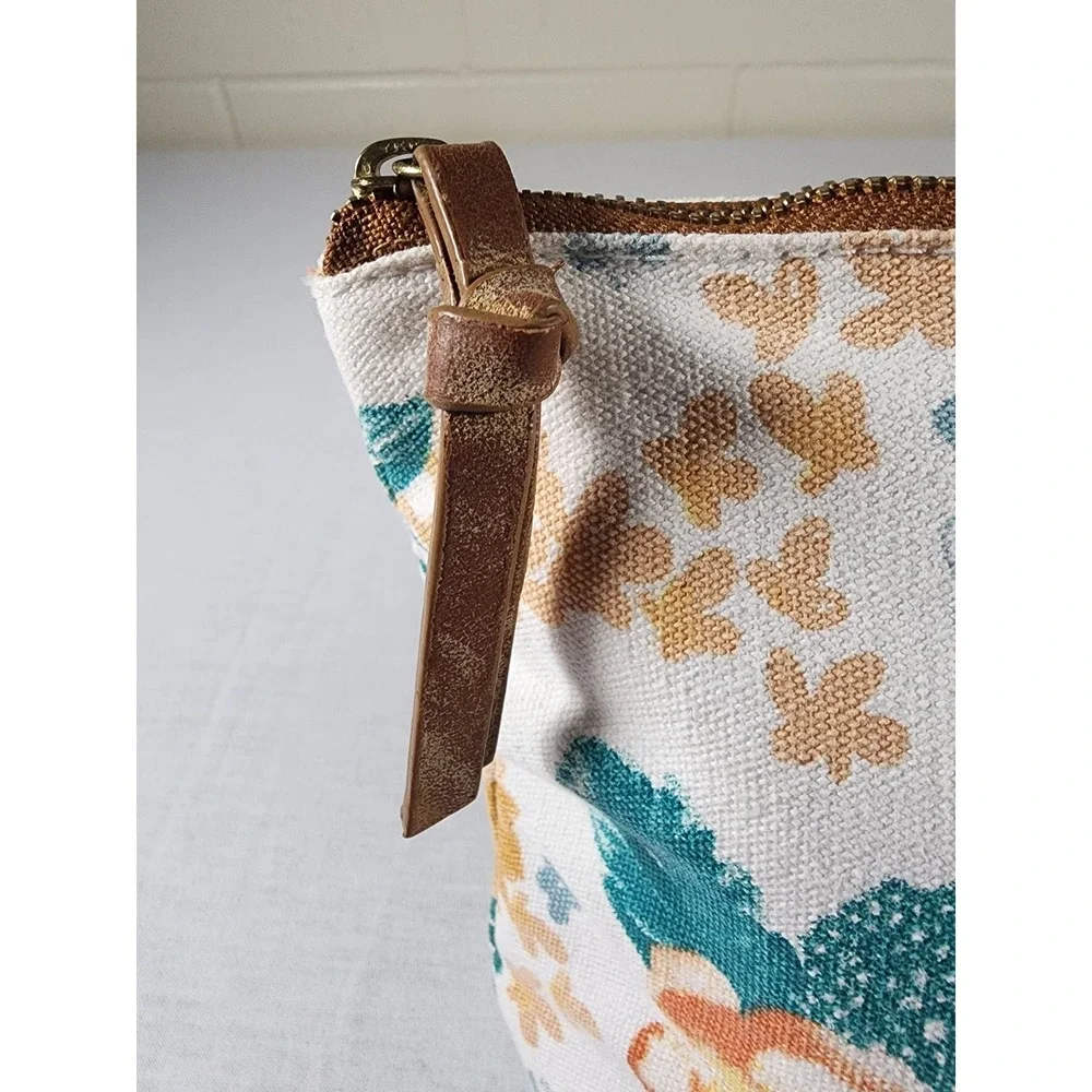 Mary & Martha‎ Floral Makeup Pouch Women Canvas Cosmetic Bag Religious Christian